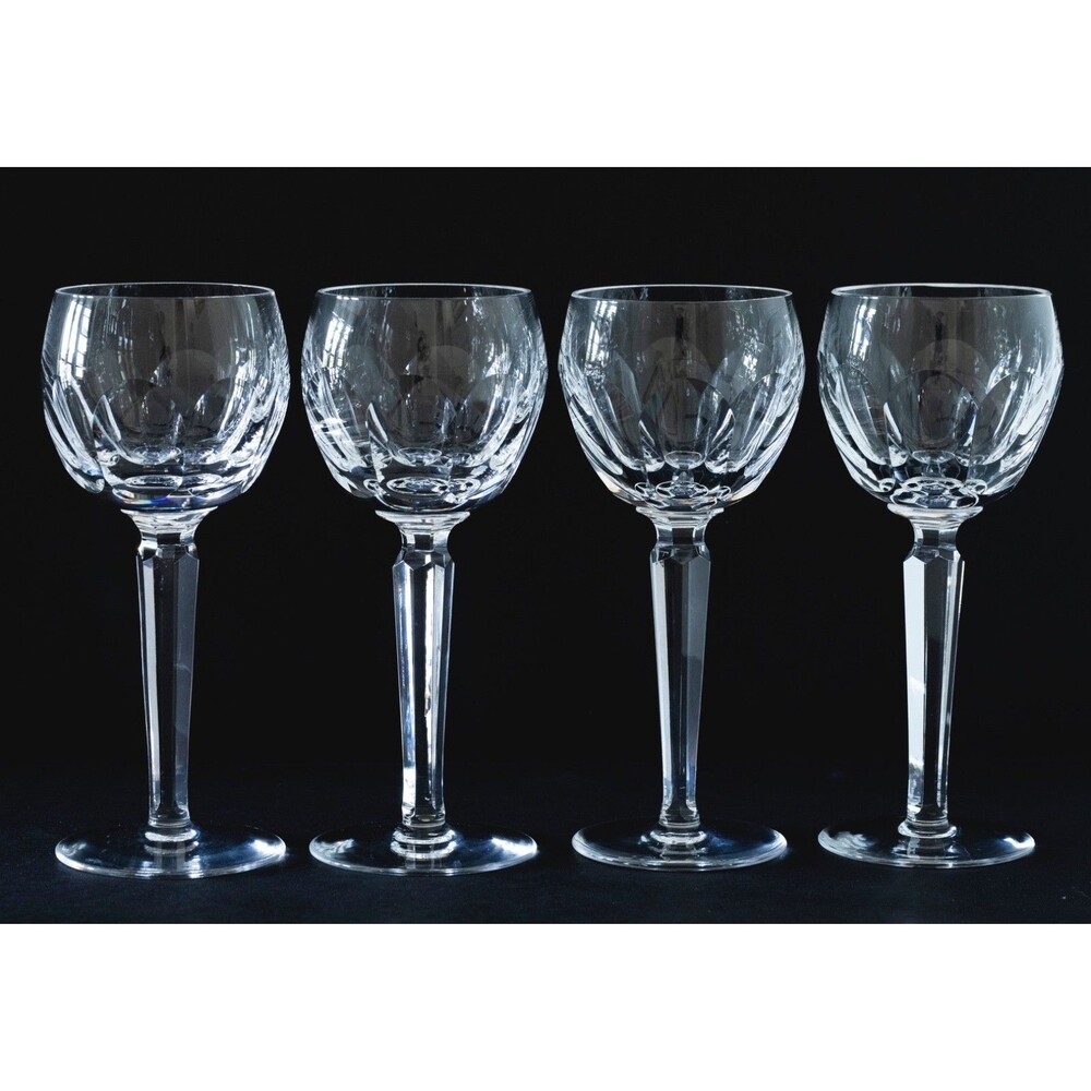Waterford SHEILA  Vintage Set of Four Crystal Wine Hock Glasses 7 3/8” -2 avail
